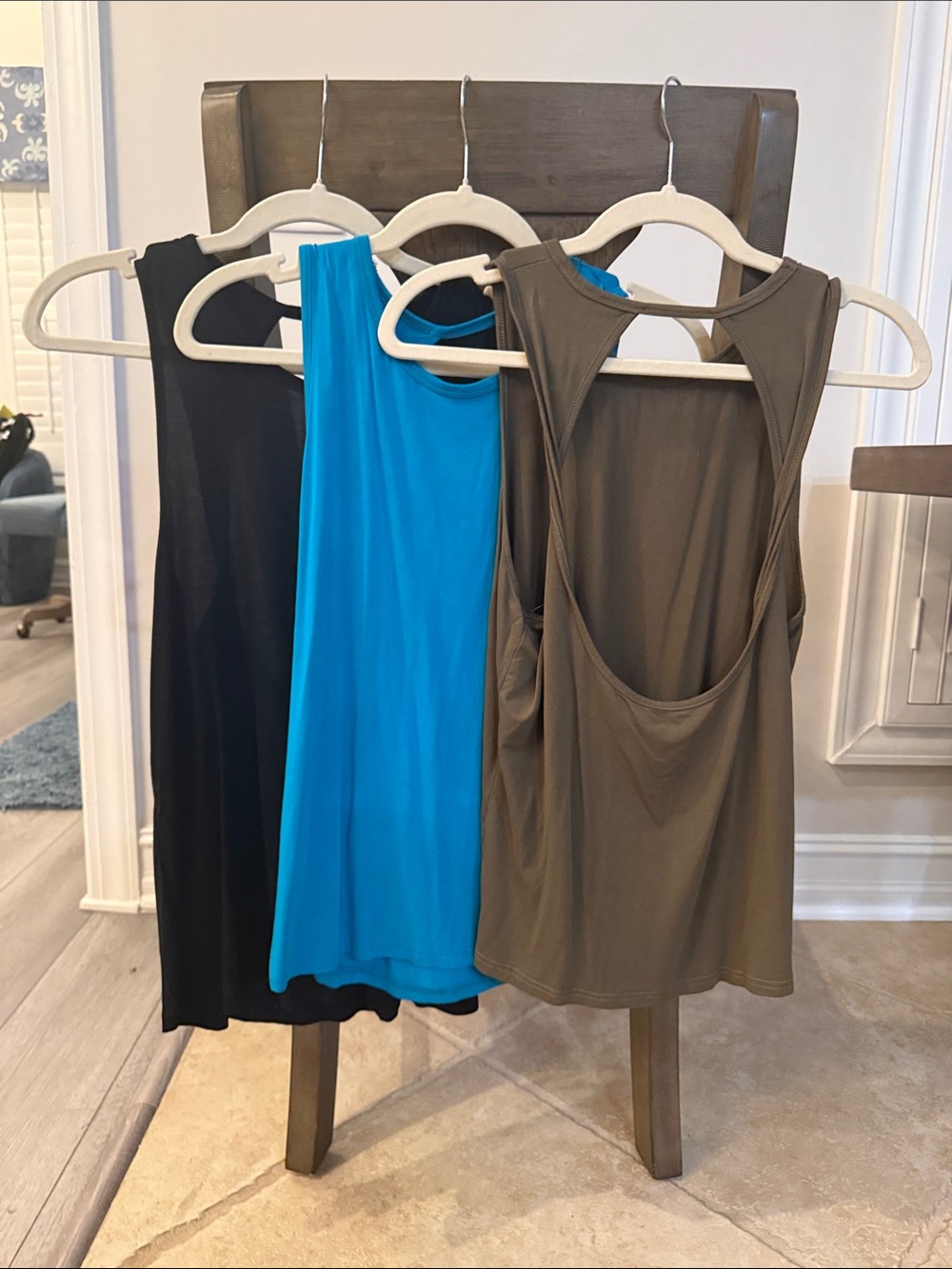 Women's Sleeveless Tank Top - Black, Blue, Olive